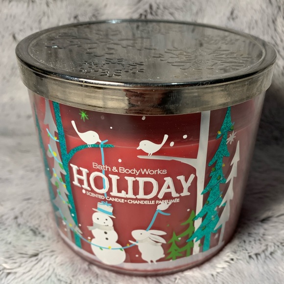 Holiday 3-Wick Candle from Bath & Body Works (2014) BBW - Picture 1 of 3